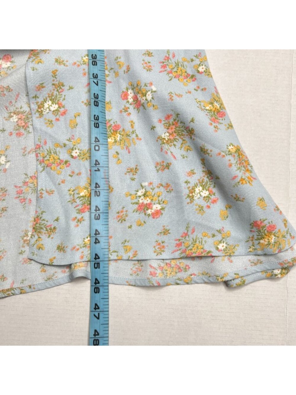 Reformation Eddie Dress in Grazia Blue Floral Midi Sundress bows 4 - Picture 9 of 13